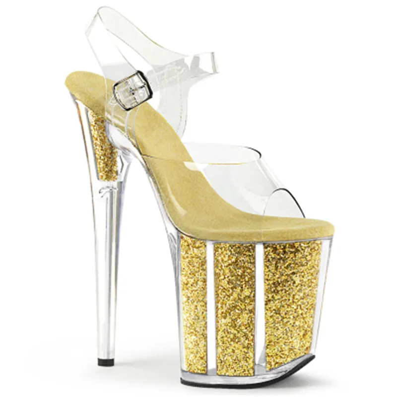 Sexy Crystal 20 cm super tanečné topánky, sandále Ladies s vysokým podpätkom, 8-palcový model s vysokým podpätkom, tanečné topánky
