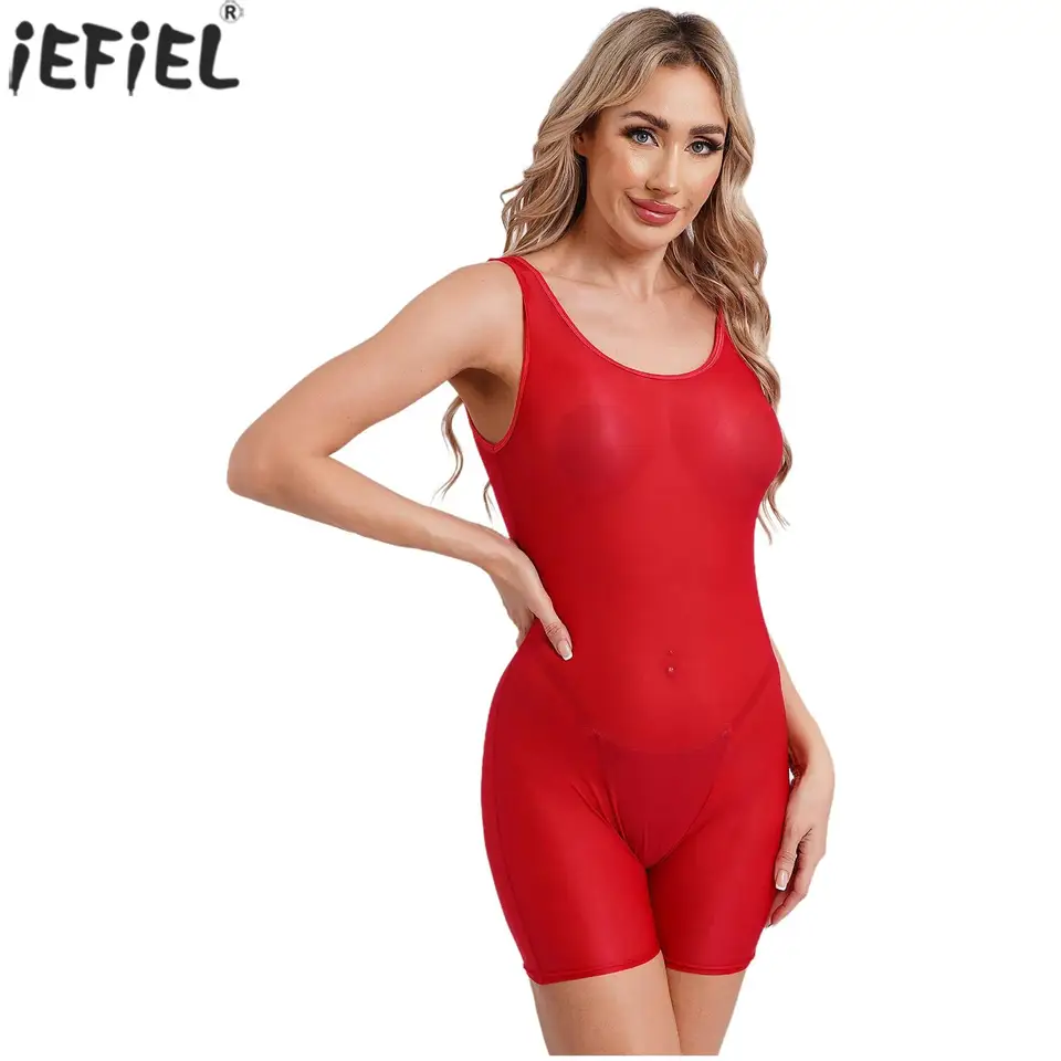 Sexy dámske ultra tenké nočné oblečenie Bodysuit bez rukávov bez rukávov Body Bode Tarard Sucksuit pre spodnú bielizeň do spodnej bielizne