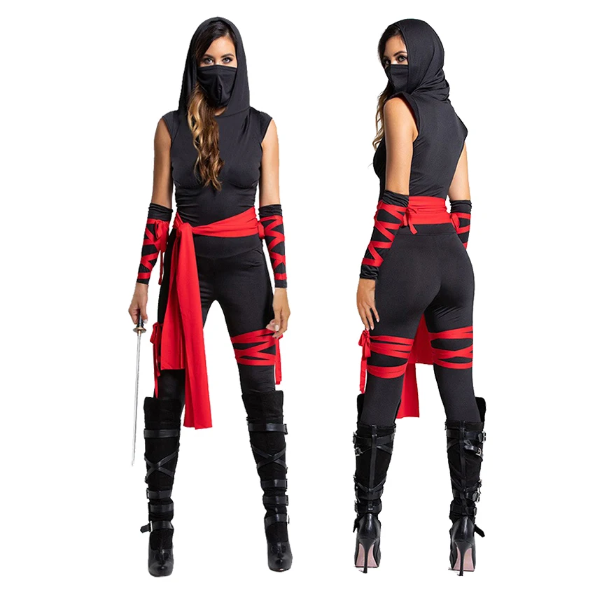 Sexy kostýmy Ninja Japan Japan samurai cosplay anime halloween kostýmy pre ženy dospelý bojovník s jednostupňami