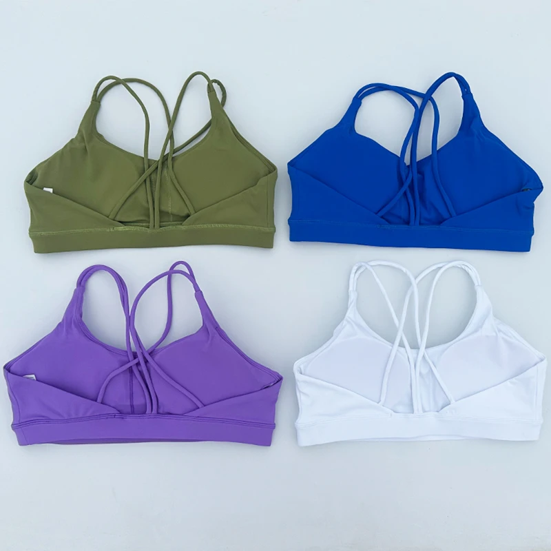 Sexy krížové popruhy Športové podprsenky Dámske telocvičňa Cvičenie plodiny Top jogy vesta High Impact Fitness Bralet