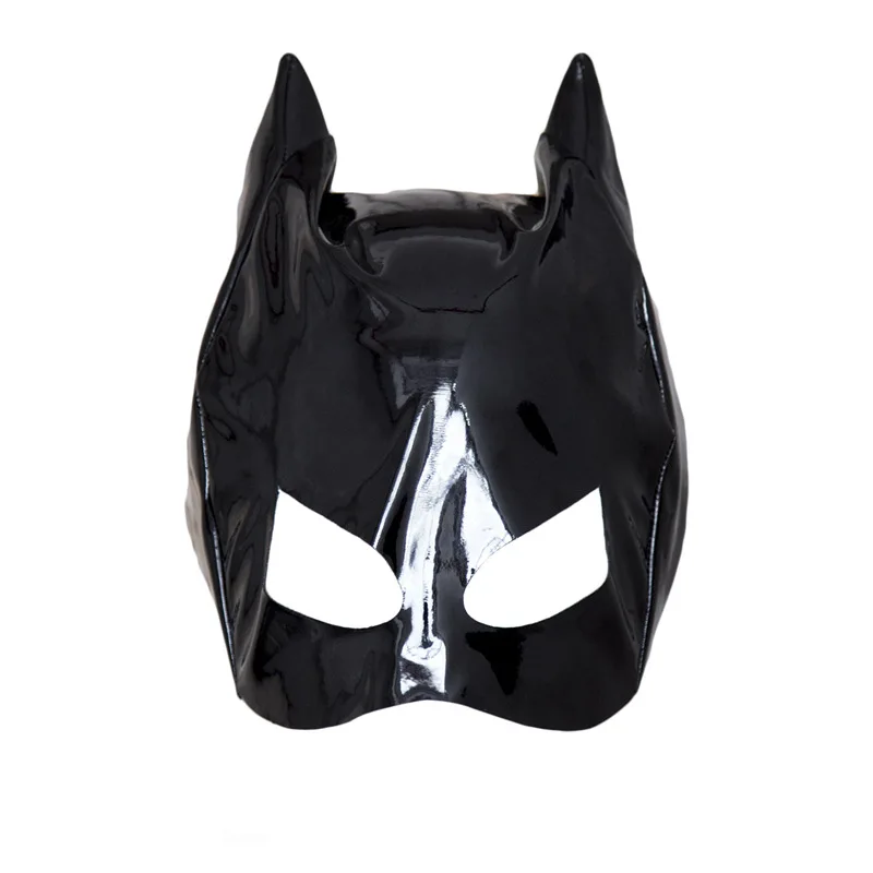 Sexy maska ​​Exotické doplnky Čierny fetish otrok latex latex patent kože bdsm bondage obmedzenia Sexuálne hračky pre mačky Masky
