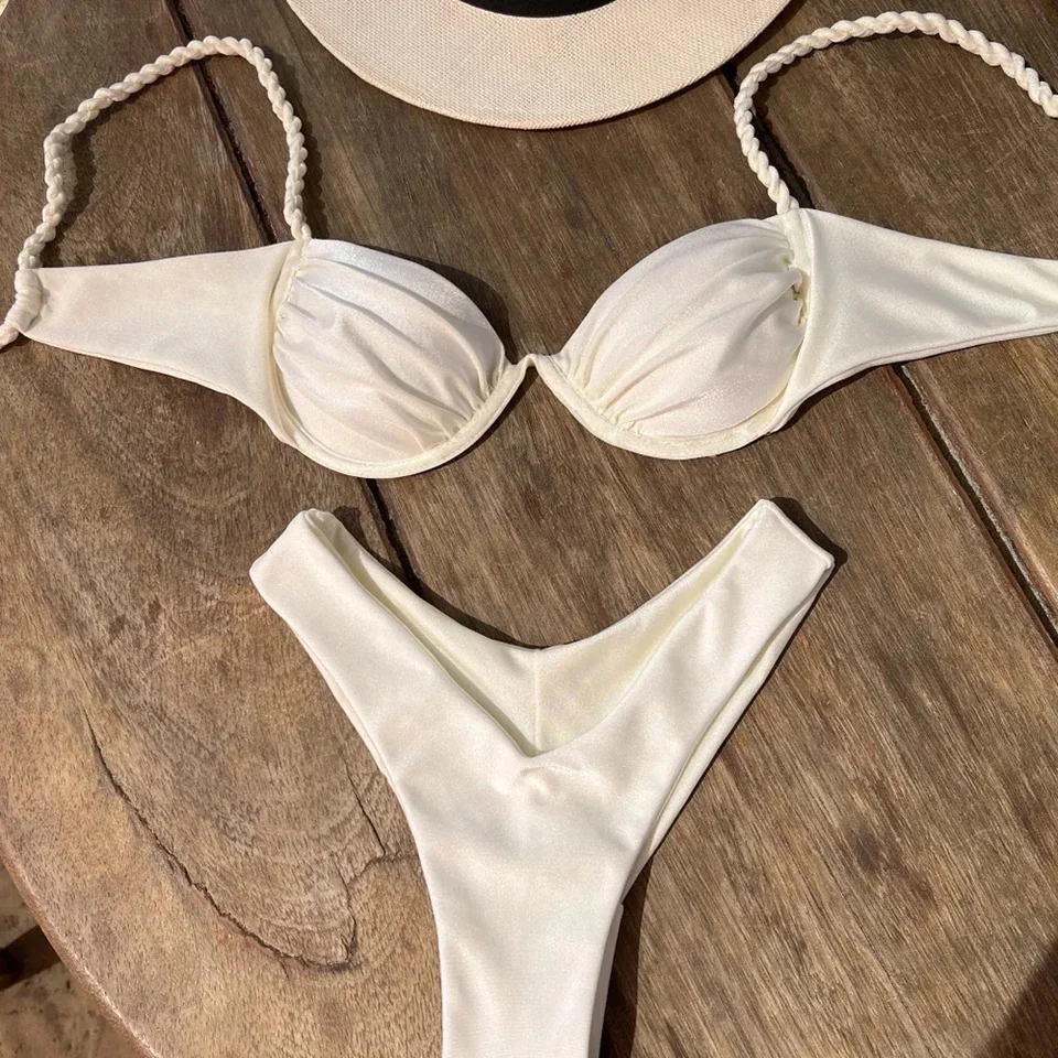 Sexy mikro push up bikiny 2024 Ženy plavky ženské plavky Thong Bikinis Set brazílska plážová nosenie plavky Biquini