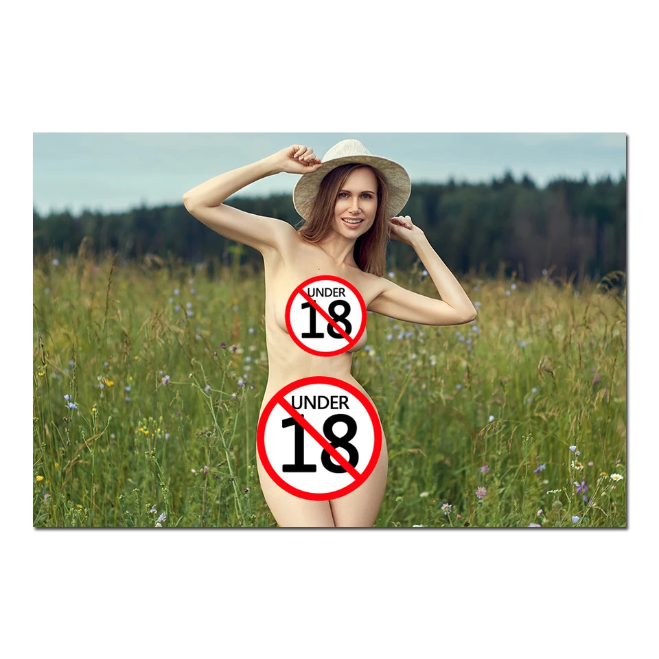 Sexy model nahé dievča Dekoratívne nástenné umelecké plagáty a výtlačky plátno maľujúci obrázok pre obývaciu izbu Darčeky