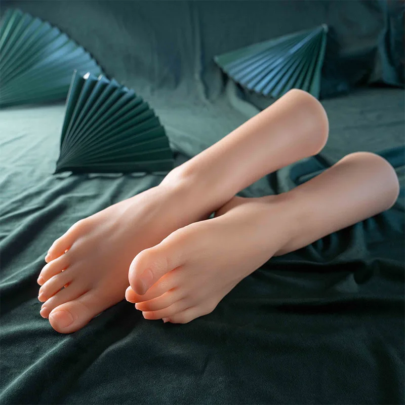 Sexy modelka pre pórov pre nohy pre ženy, simuláciu fetišov, tekutý silikón s kosťou, ohnuté podrážky a zápästie, natáčané rekvizity