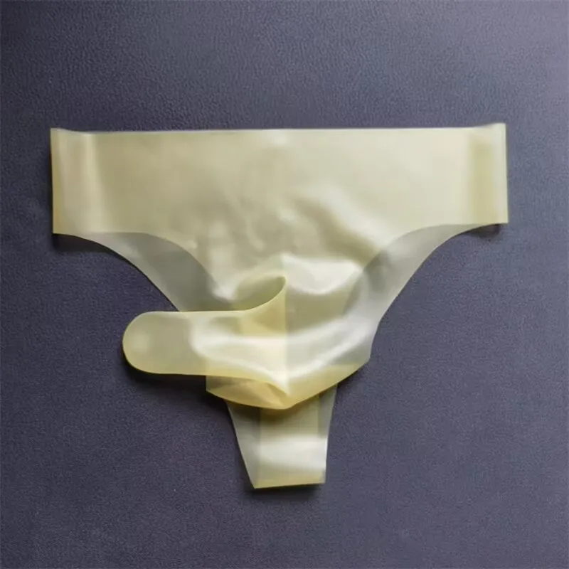 Sexy muži mäkký latex namontovaný T-briefs podliehaný režisérom tuhých farebných briefingov súkromné ​​večierky g-strings kostýmy nohavičky spodná bielizeň fetiš