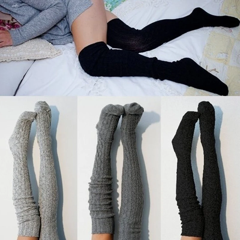 Sexy médiá čierne biele pruhované dlhé ponožky Ženy nad kolenným stehnom vysoko nad kolennými pančuchami Dámy Dievčatá teplé koleno športové ponožky