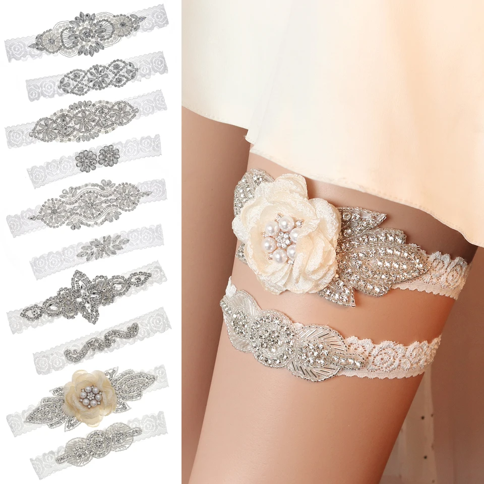 Sexy módne spodná bielizeň princezná podväzok opasok nevesta Cosplay Party príslušenstvo Bowknot Lace Elastic na nohy prsteň