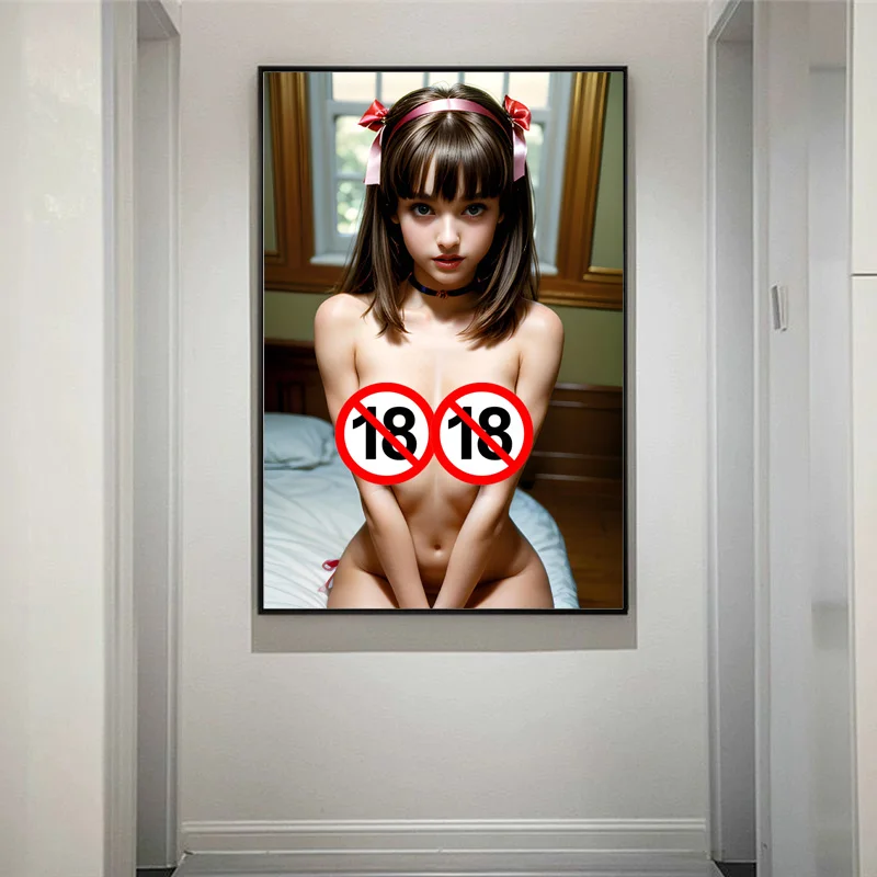 Sexy nahé dievča ai generované krásna žena necenzurované obrázky nástenné dekorácie plagát plátno tlač