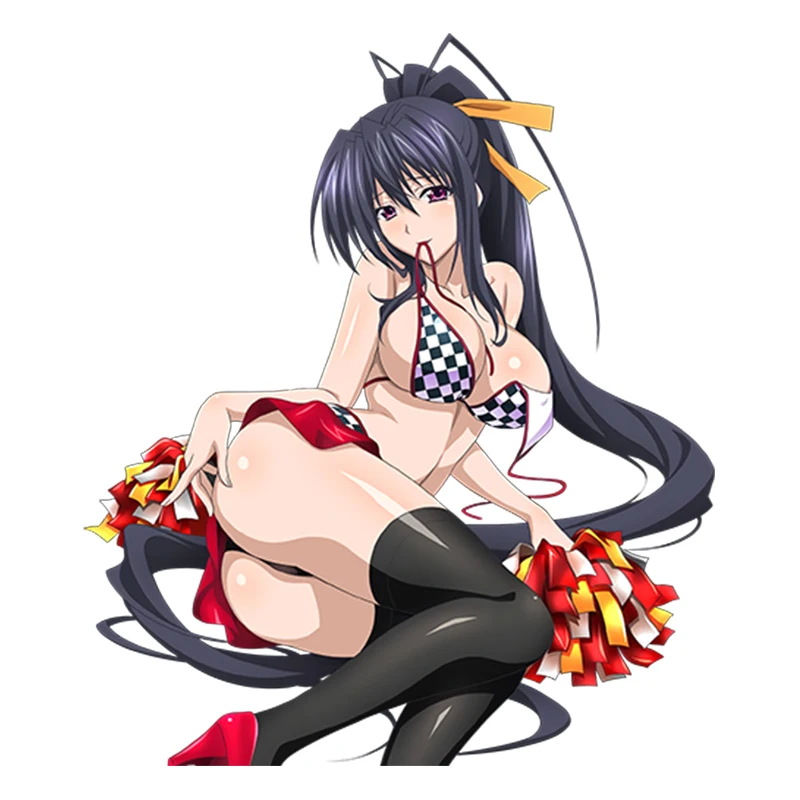 Sexy nálepka s autami Uniforma dievčaťa High School dxd himejima Akeno vykreslenie anime jdm okno s obtiskom 3D módne auto styling