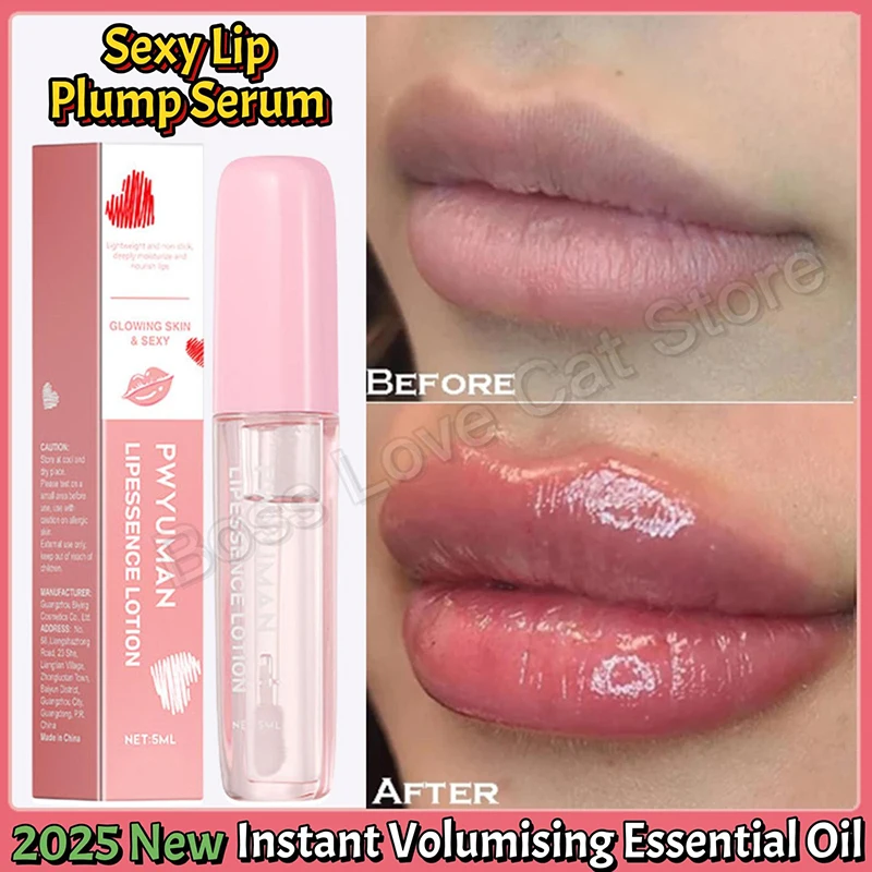 Sexy pluch pluch Sérum Zvýšenie pery elasticita okamžitého objemu éterický olej Znižuje jemné linky Opravy Nourish Beauty Lip Care
