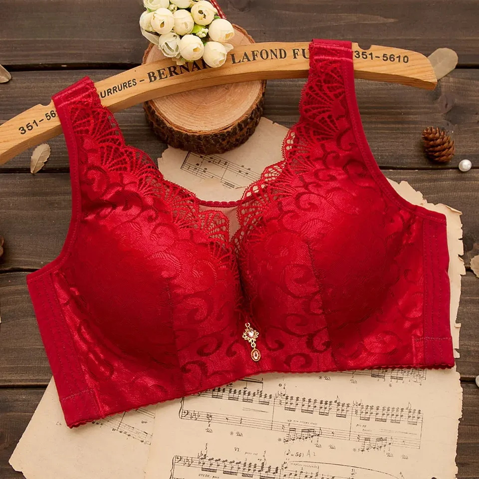 Sexy podprsenka Ženy čipky Push Up Bralette drôt bezplatne