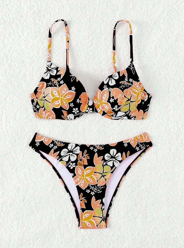 Sexy push Up Bikini 2024 Dámske plavky dvojdielne plavky ženské tangé bikiny set plávanie pre plavky Kórejské biquini