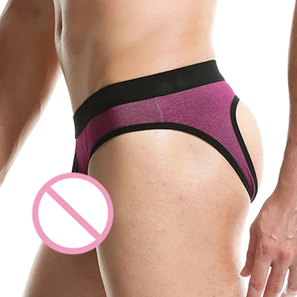 Sexy pánske nohavičky spodná bielizeň Jockstrap G String Penis Hole Dongs Buttocks erotické spodnú bielizeň