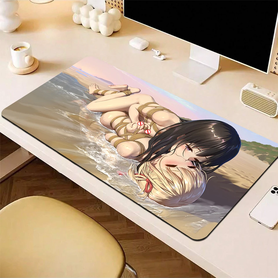 Sexy roztomilé anime dievča myš Pad Hentai Big Boobs MousePad NSFW Nude Mouse Mat Gamer Desk Desk Mat Klávesnica Pad Otaku Koberec