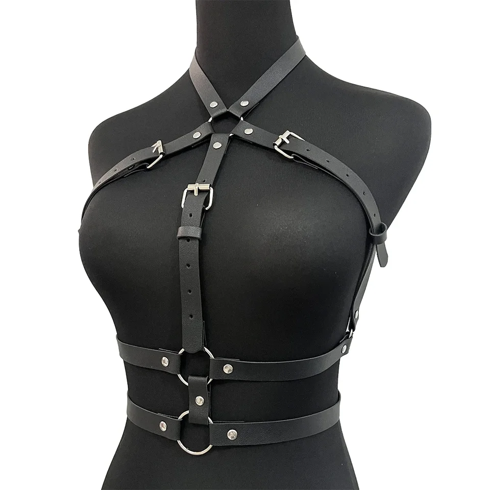 Sexy spodná bielizeň pre ženy Bondage postrojový pás Pár spodnej bielizne Hrudný postroj korzet podprsenka podväzky