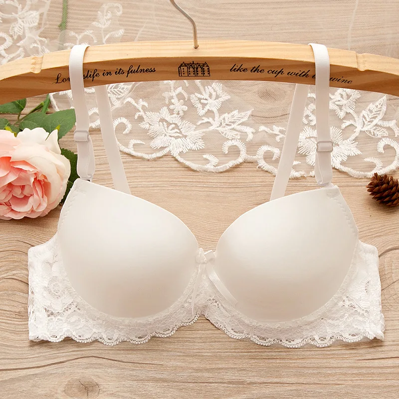 Sexy spodná bielizeň push Up podprsenka Top hrudník čipka podprsenka Študent malá hrudník podprsenka sexy spodná bielizeň Brassiere 32 34 36 AB T košeľa podprsenka Top