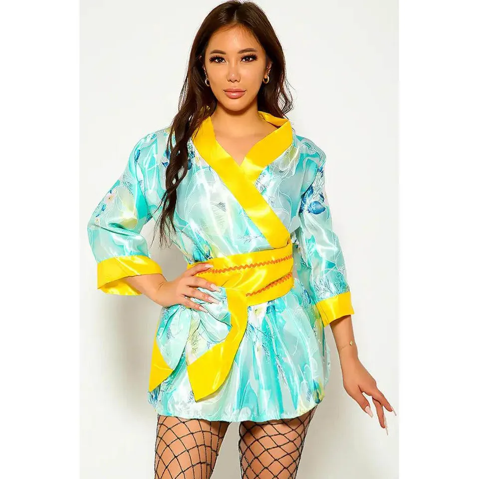 Sexy spodná bielizeň uniformy Spot zelená kimono japonská kimono cosplay uniforma