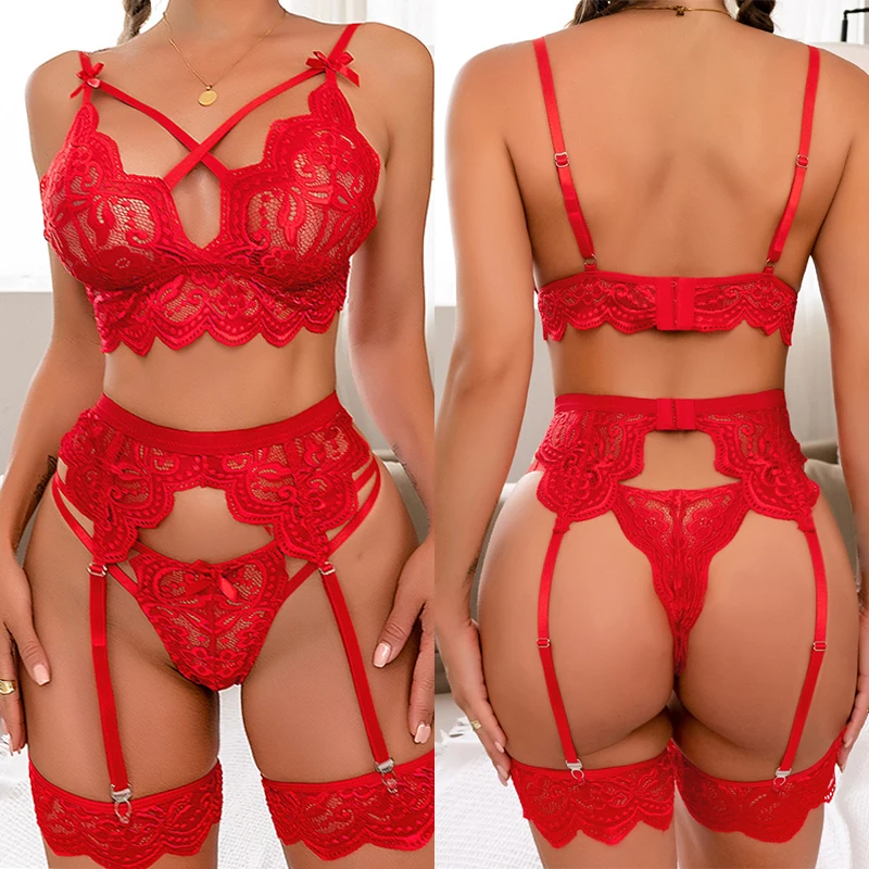 Sexy spodná bielizeň Žena sex podprsenka set a podväzky spodná bielizeň čipka G-String bezšvové bralette nohavičky Žena spodná bielizeň erotické spánkové oblečenie