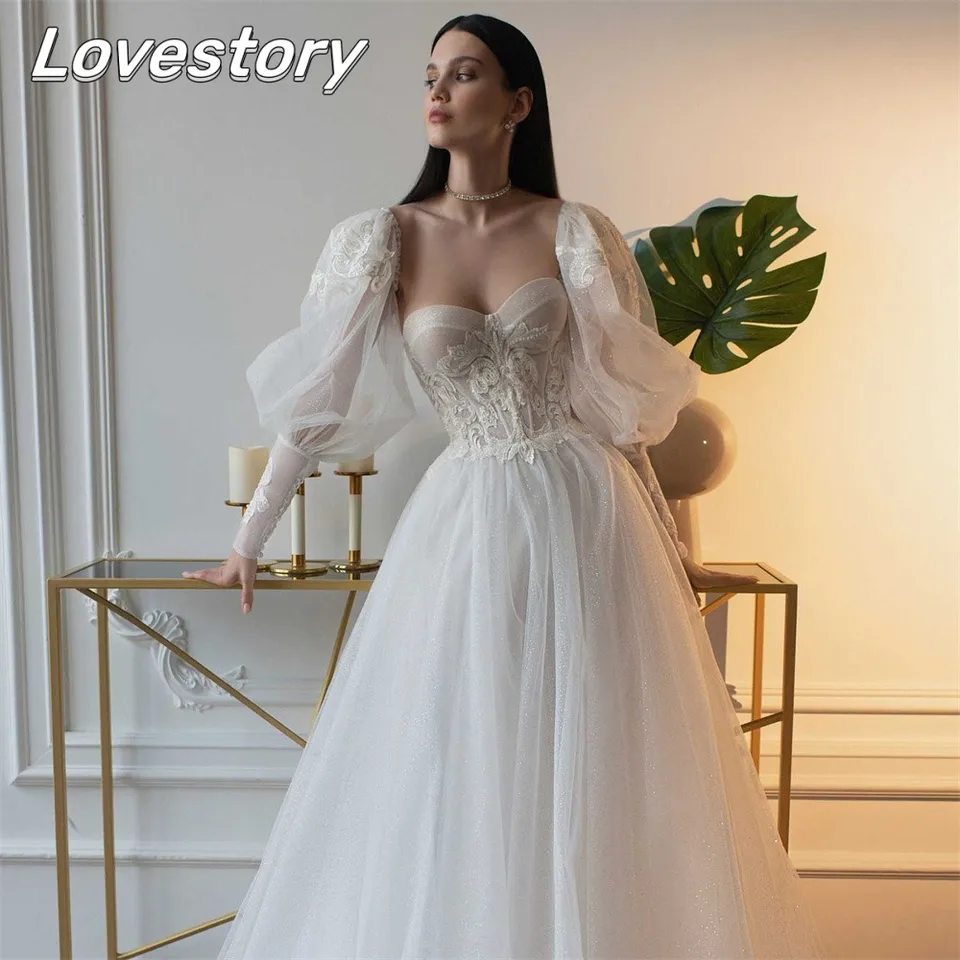Sexy zlatíčko krk na krk a-line svadobné šaty dlhé oblátky rukávy nevesta Sexy backless svadobné šaty