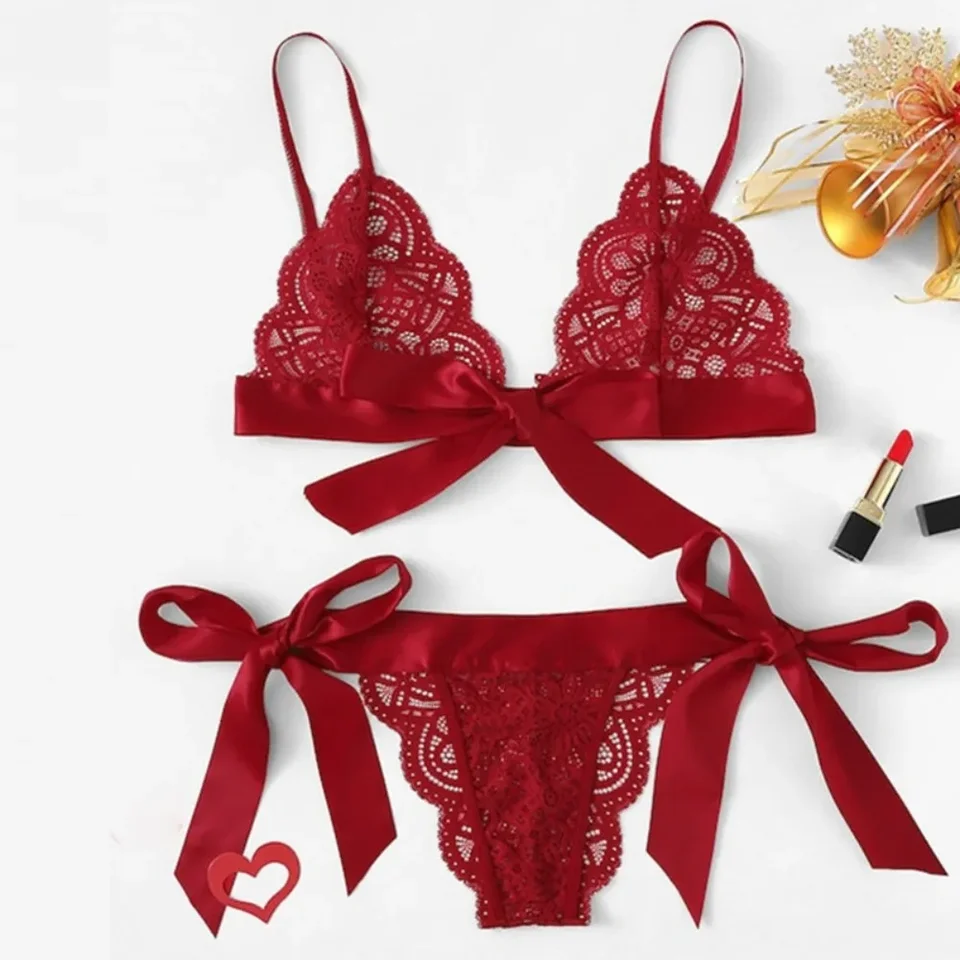 Sexy čipka podprsenka Bra Brit Set spodná bielizeň Sada Ženy Underwear Transparentné podprsenky nohavičky súprav