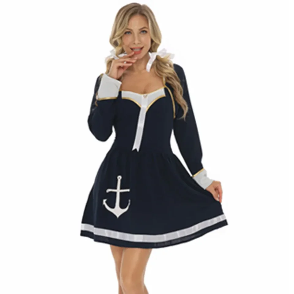 Sexy ženy Lode námornícke kostým dospelých jacht lode Maid uniforma outfit halloween cosplay lolita námorné šaty