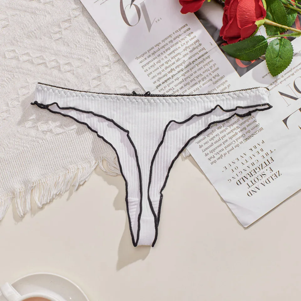 Sexy ženy s nízkym vzostupom luk G-string ultra tenké spodky Elastic THOG SOLSKÉ NÁKLADY Žena priedušná spodná bielizeň