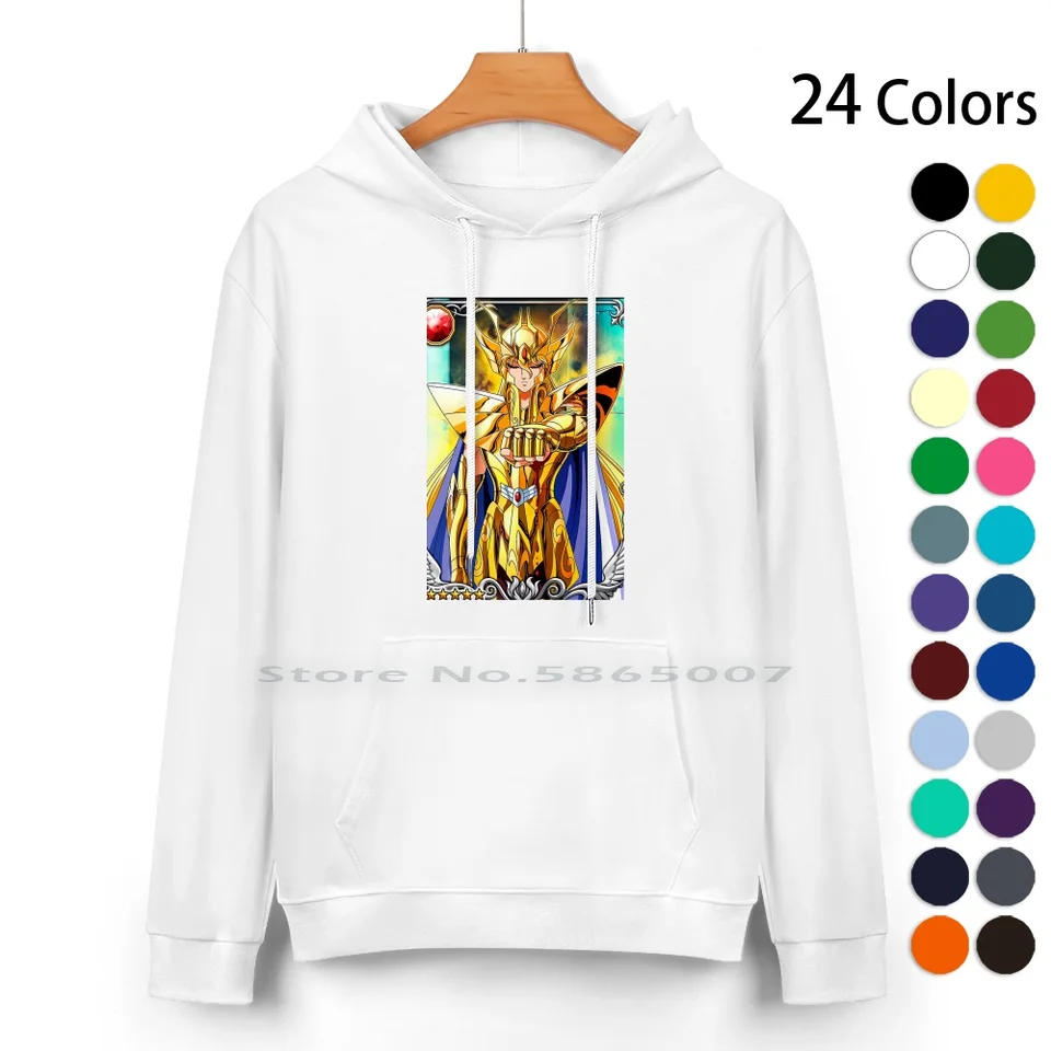 Shaka z Virgo Pure Cotton Hoodie Swater 24 Colorts Knights Zodiac Saint Seiya 100% kapucňa Essentials Hoodie2024