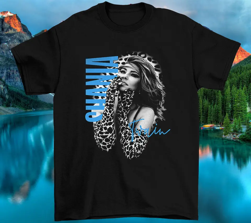 Shania Twain spievaná tričko čierna bavlna TEE FUNNÁ DIVÁRA PRE MEN VINTAGE