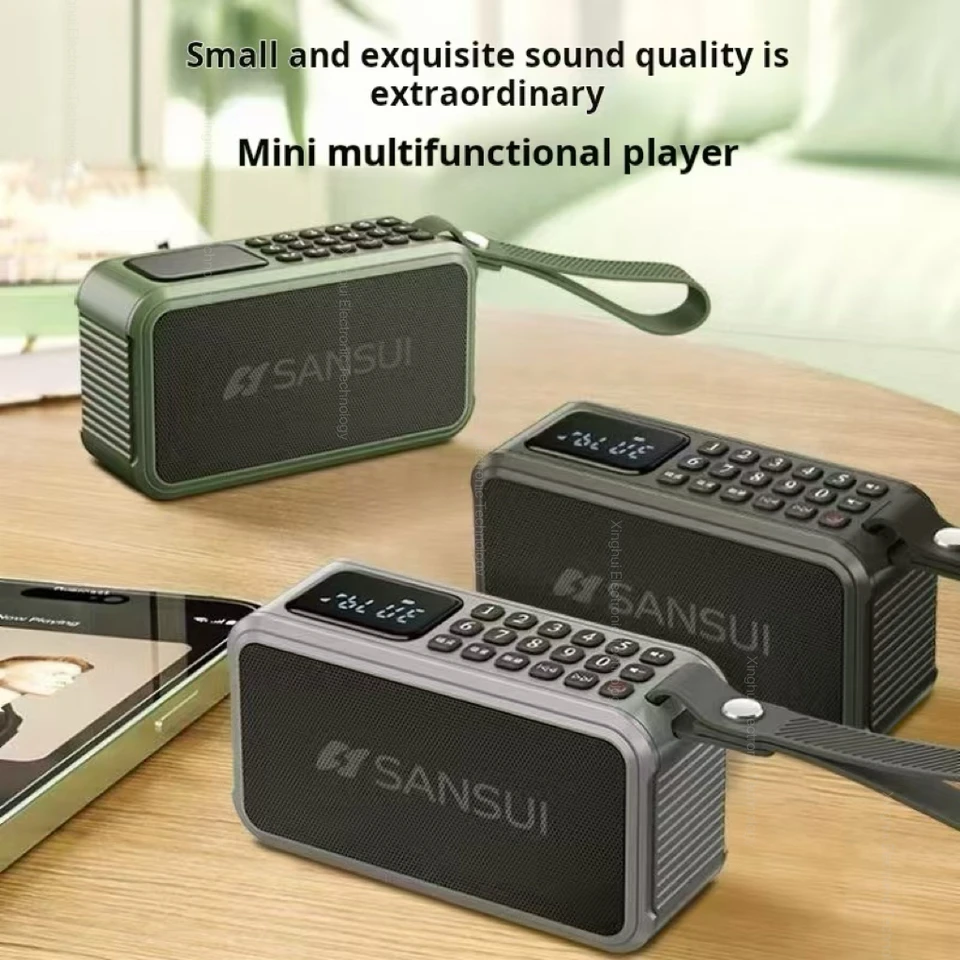 Shanshui F62 bezdrôtový Bluetooth reproduktor RGB Player Prenosný starší FM Radio Radio 1200 mAh Batéria Vonkajšie športové Caixa de Som Som