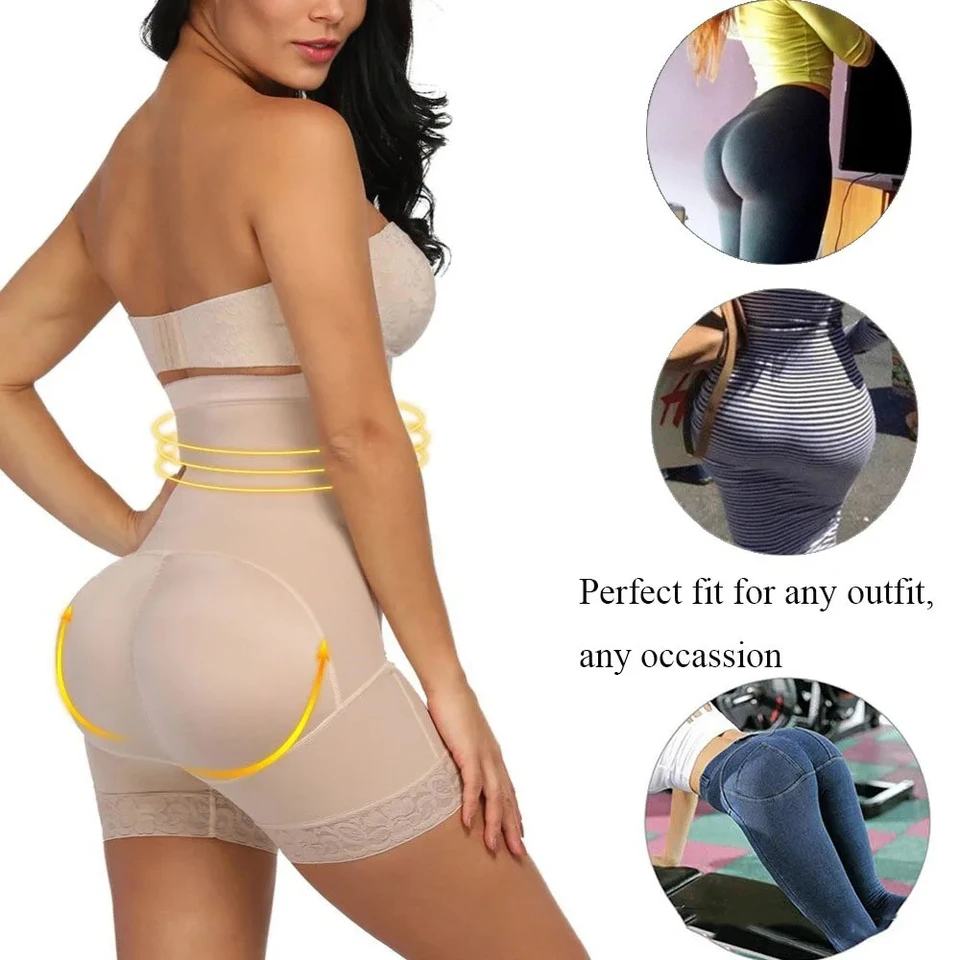 Shapewear Butt Lifter Bezprsed žien s vysokým pásom zľavom nohavičiek s bruškami