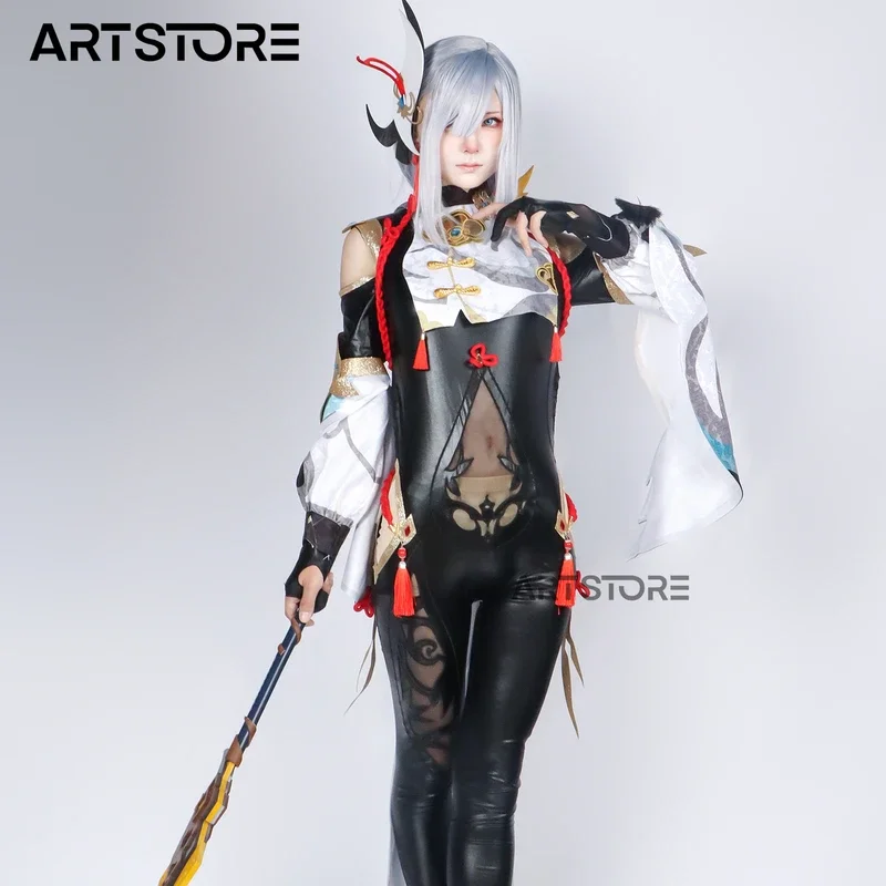Shenhe Cosplay Game Genshinimpact kostým Shenhe Striecksuit Wig Shen Hra bitky vyhovuje Cosplay Anime Outfits Game Costume