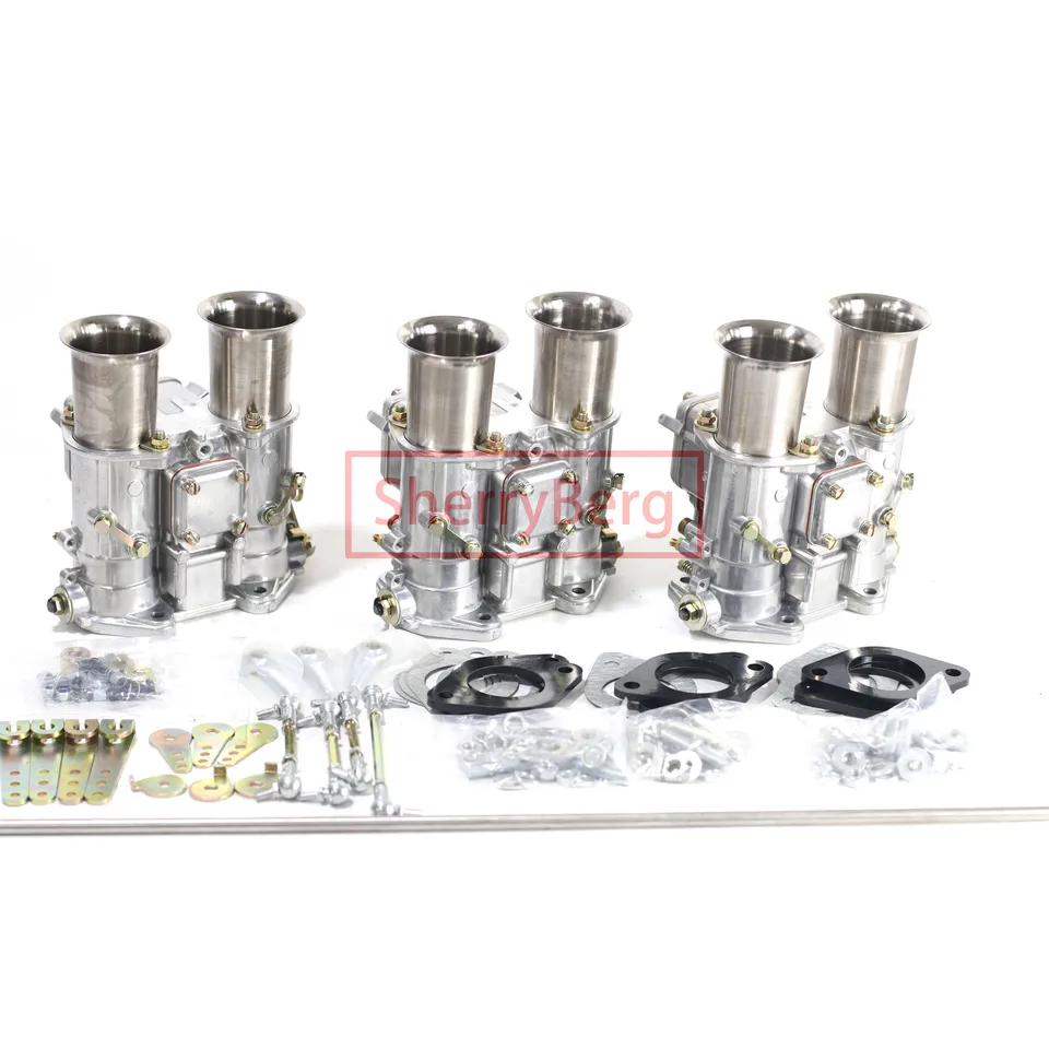 Sherryberg Carb Kit 40 DCOE pre Austin Healey 3000 100/6 Triple Carburetor Carby pre konverziu karburátora Weber Empi Dellorto