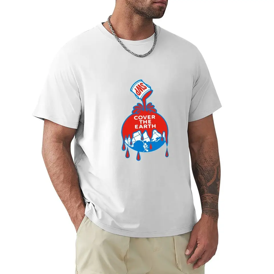 Sherwin Williams pokrýva Zem tričko T-Shirtsherwin Williams pokrývajú tričko Zem tričko s rýchlym sušením estetického oblečenia pánske odevy