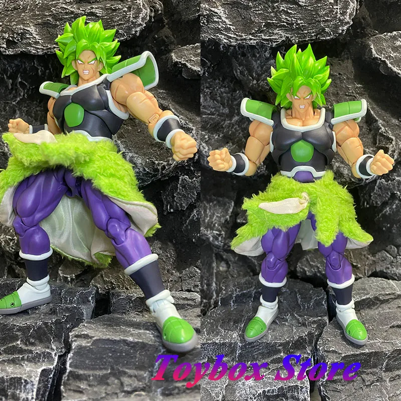 SHF 1/12 Broly Anime Action Figure Dekoratívne svetlo tmavo zelené malé lemové oblečenie pre obliekanie pre 8,5 cm 11,5 cm pásová bábika