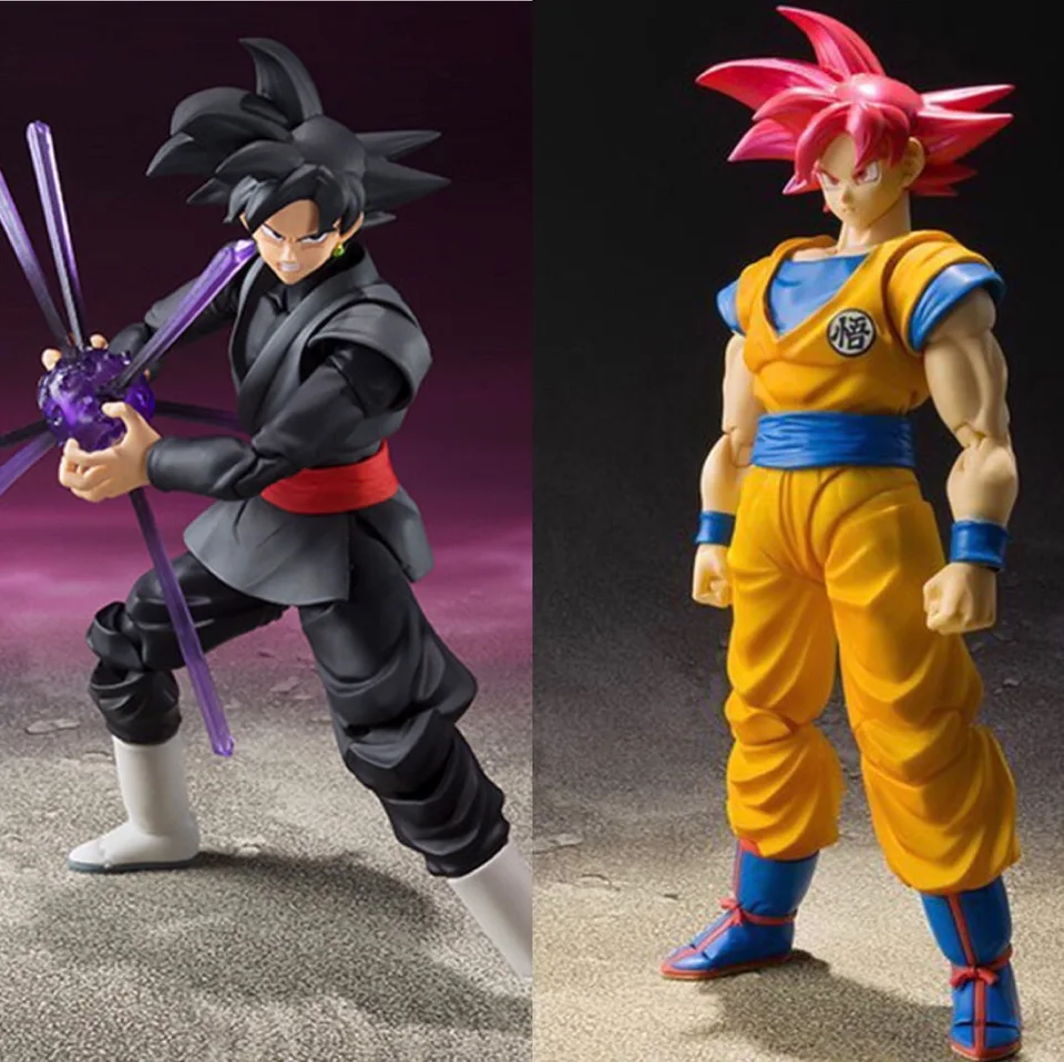 SHF 15cm anime Dragon Ball Super Saiyan Rose Goku Black Zamasu PVC akčná figúrka zbera