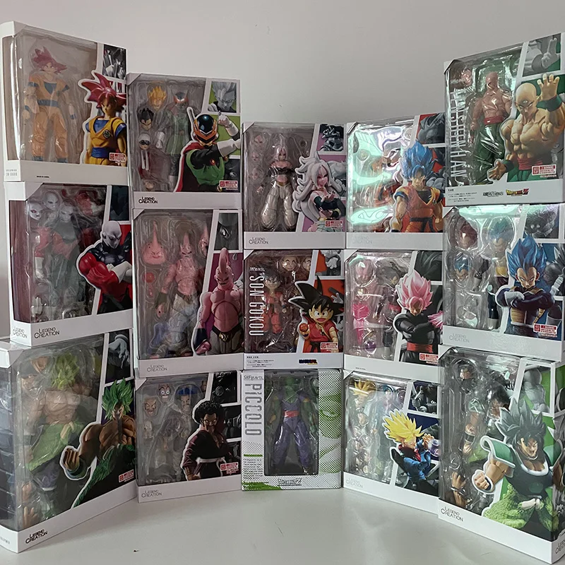 SHF Dragon Ball Super Saiyan Son Goku Action Figur figurín Majin Vegeta Buu Broly Piccolo Tenshinhan Master Roshi Jiren Hračky