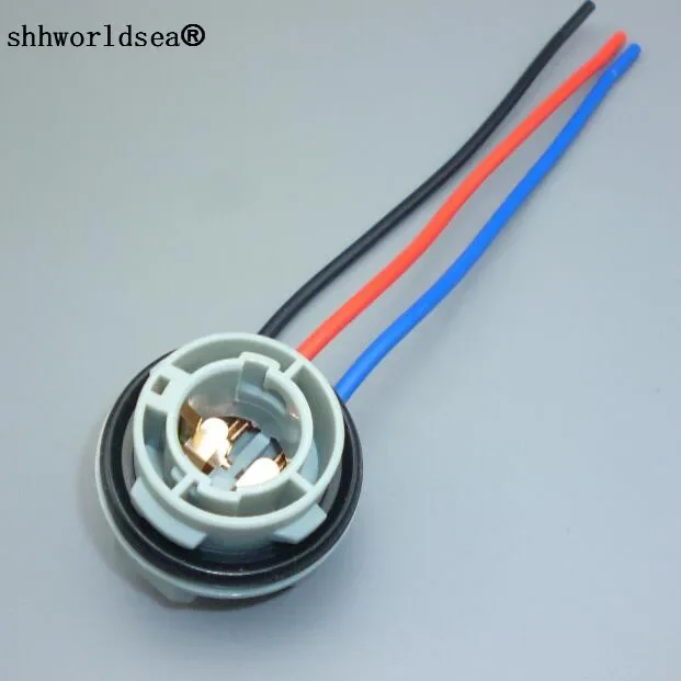 Shhworldsea 1157 2057 2357 Bay15d Auto -lampa adaptéra konektora zväzku zväzku pre automatický zákrutový signál svetlomet žiarovky žiarovky