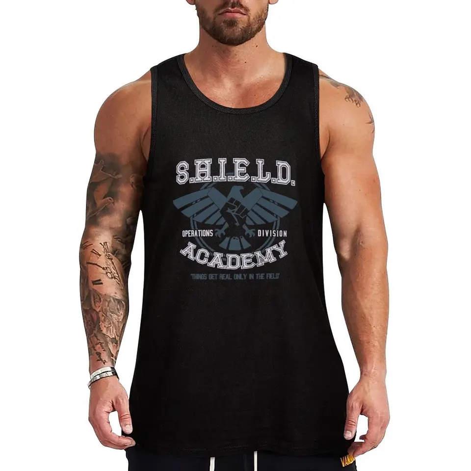 Shield Academy Tank Top Men oblečenie letné mužské topy anime telocvičňa