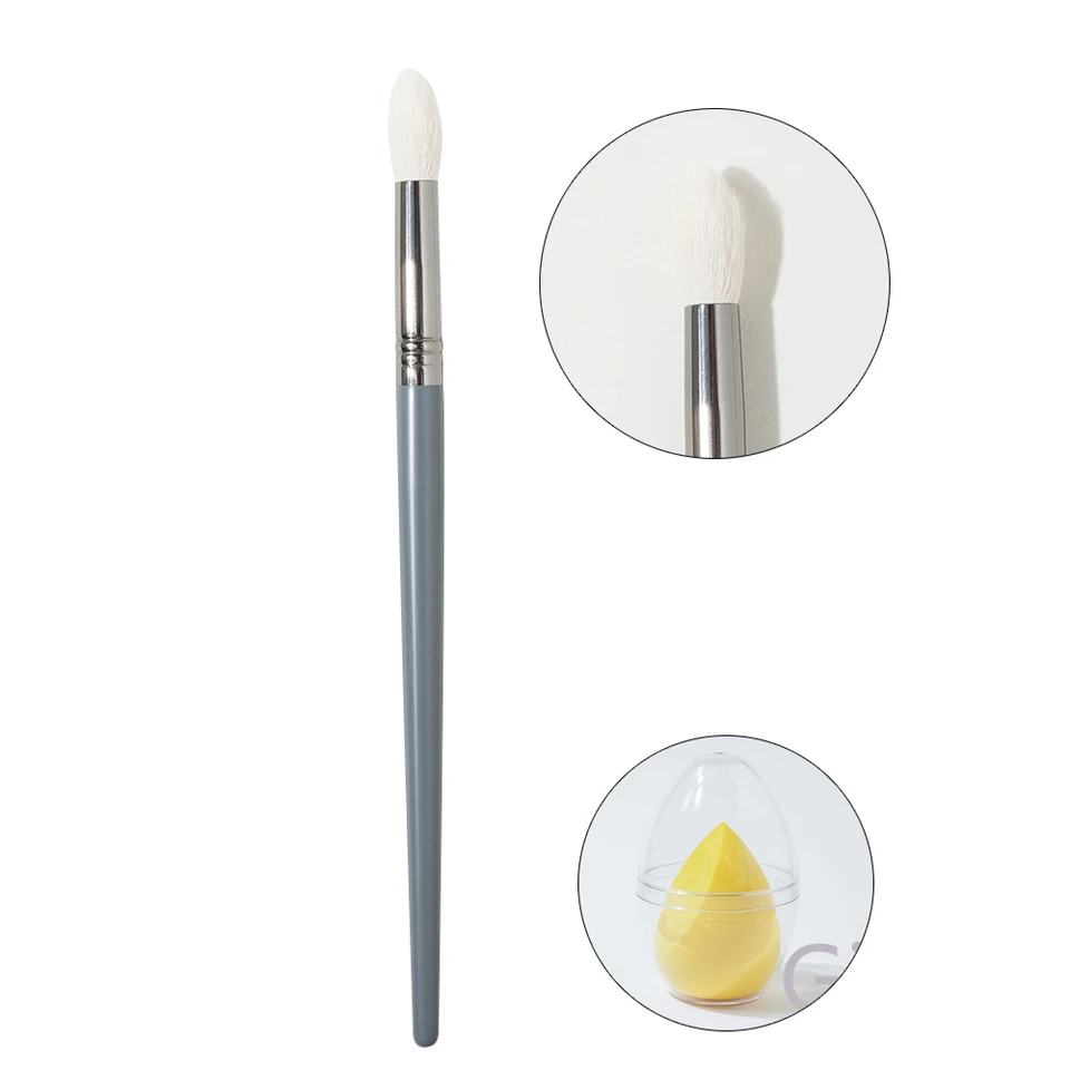 Shiendo Natural kozie vlasy Tepered Eye Shadow Brow Creas Miešanie údenej make -up kefy