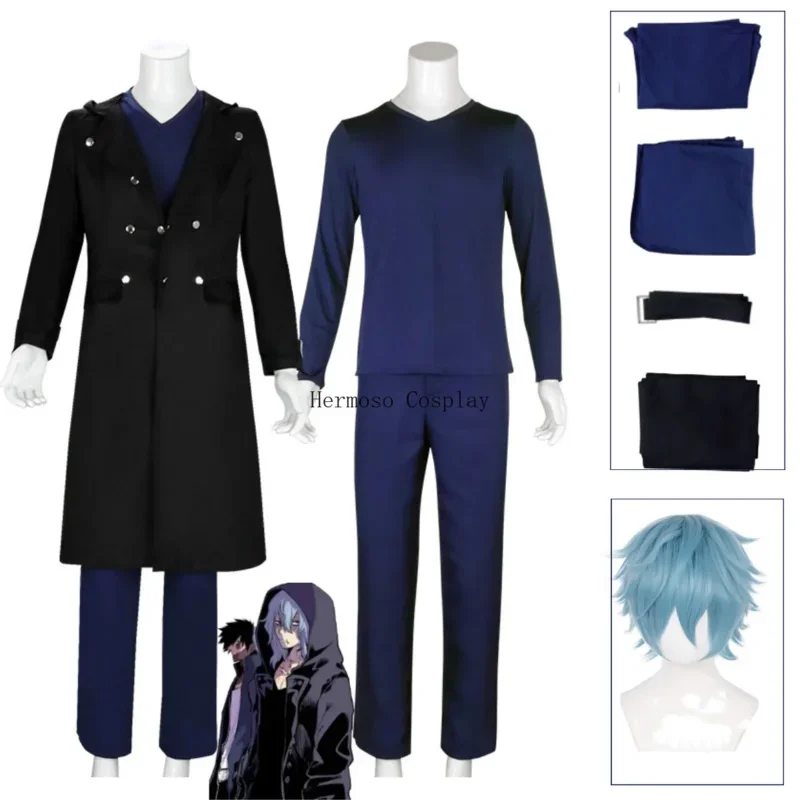 Shigaraki Tomba Cosplay kostým Blue Parochňa Dospelí muži Ženy výkopy Halloween Karneval anime kostýmy obleky