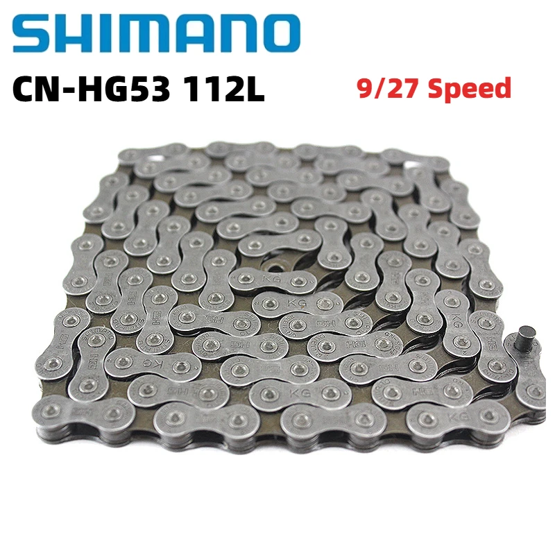 Shimano Alivio HG53 Bicycle Chain M3100 9 Speed ​​112L Odkazy pre MTB Bike Reťaz originálne časti bicyklov Super úzky hyperglidový reťazec