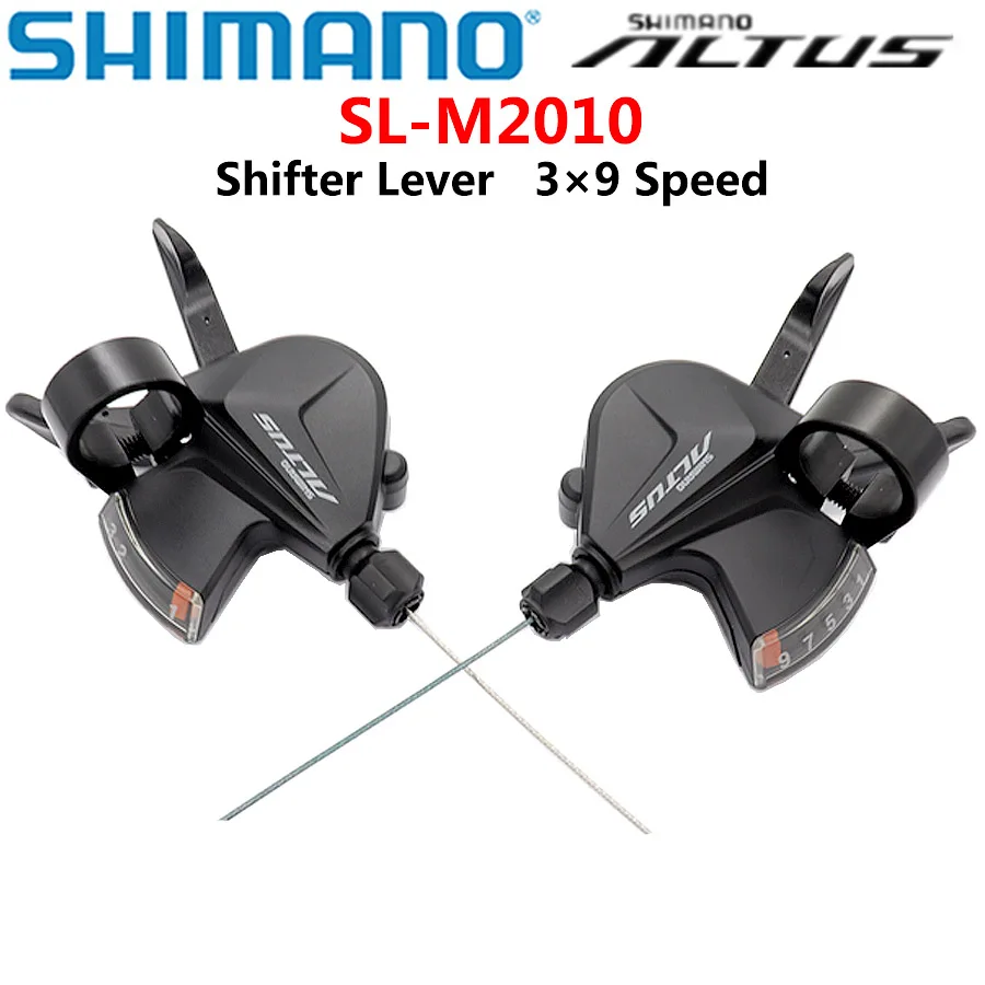 Shimano Altus M2000 Series 3x9V MTB Bicykel Groupset Shifter Lever SL-M2010-R/L 3 × 9-27Speed ​​Originálne diely