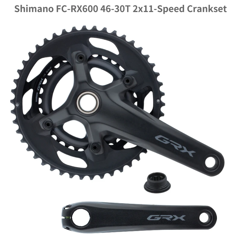 Shimano GRX FC RX600 2x11 Speed ​​Crankset RX600 Crank Road Bike Crankset 170 mm 46-30T 2*11 Rýchlosť