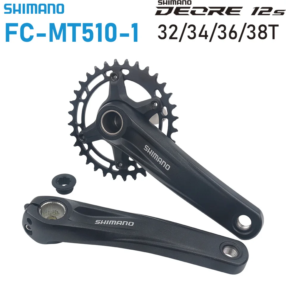 Shimano MT510 MTB Crankset 32T 34T 36T 38T Crown Mountain Bike Remeke