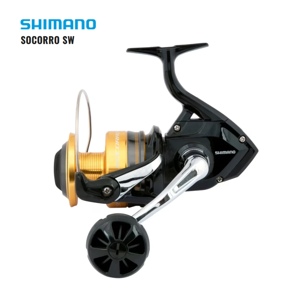Shimano Original Socorro SW Spinning Rybársky koleso prevodový stupeň 4.6-4.9: 1 4/1 guľôčkové ložiská Hagane Cross Cons Drag S A-RB