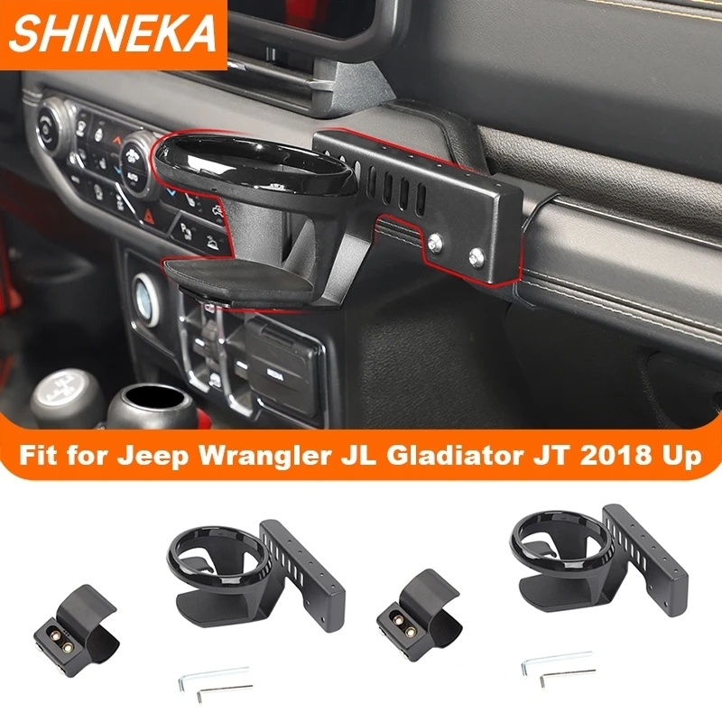 Shineka Car Co-Pilot Rucker Držiteľ telefónu GPS držiak na držiak pre Jeep Wrangler JL Gladiator JT 2018 UP Interiérové ​​doplnky