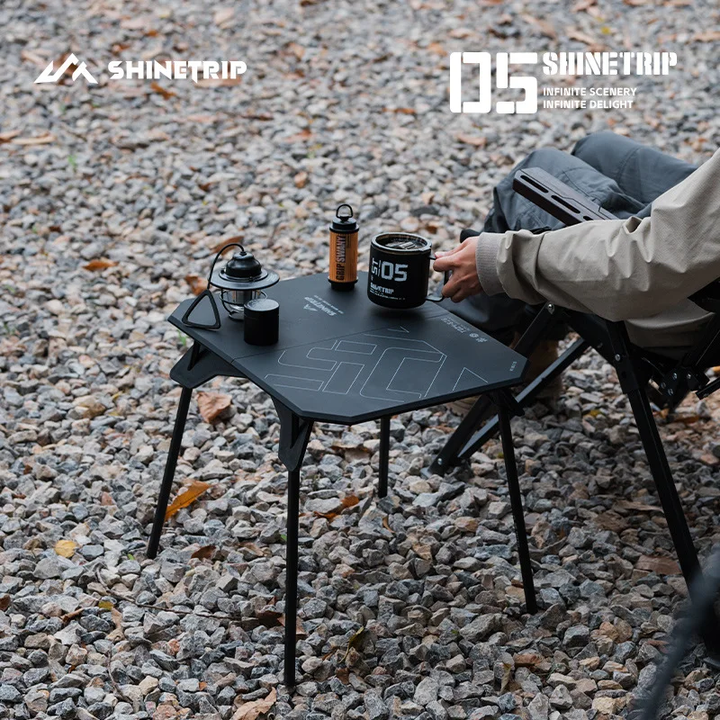 Shinetrip outdoor kemping taktika stola hliníková zliatina duálny účel skladací stôl Prenosný piknik turistický stolík