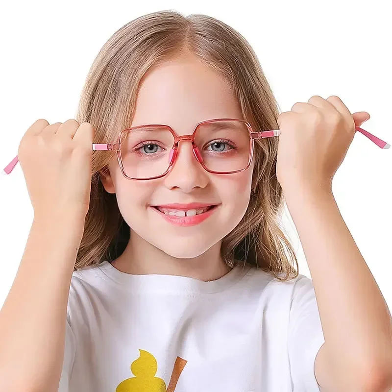 Shinu Blue Light Blokujúce počítačové okuliare pre deti štvorcové tvary módne okuliarske okuliare Presbyopia okuliare pre chlapca gril zvyk