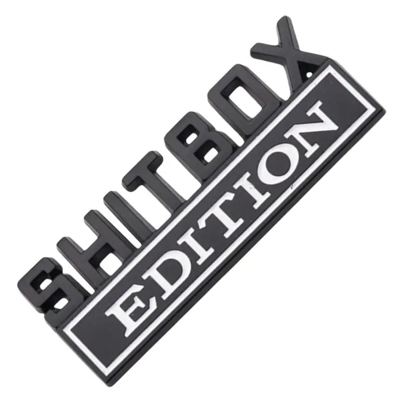 SHITBOX Edition STANDER 3D EMBLEMS SHITBOX Design Creative Novinka dekorácie vtipné auto zadné nálepky