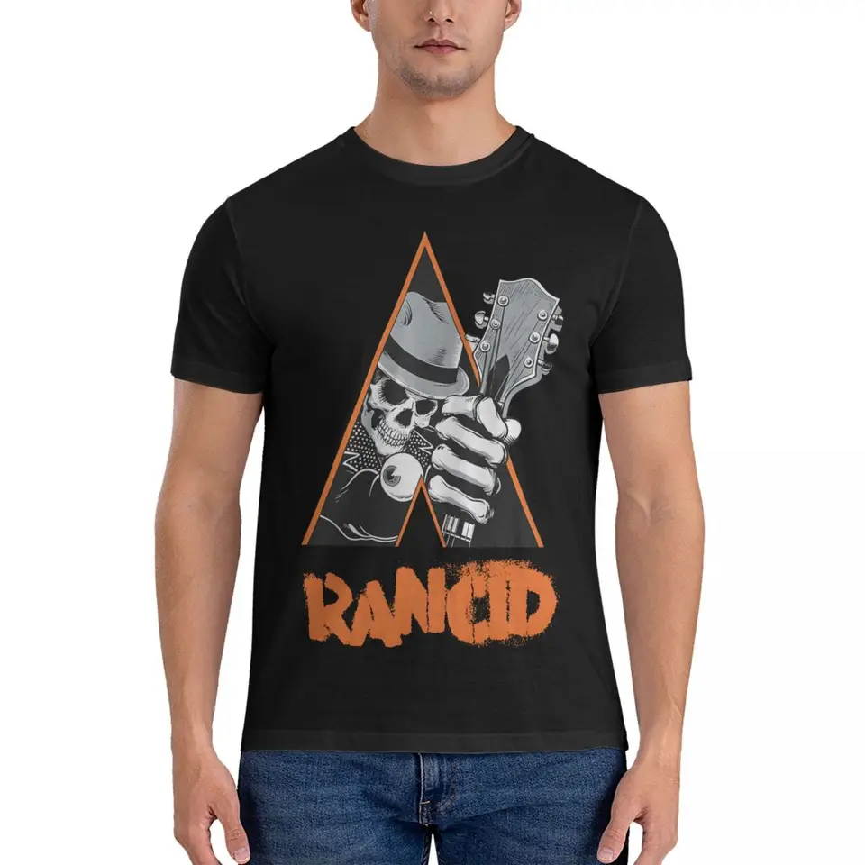 Shkull T košele pre mužov bavlnené vintage tričko Round Golier Ranid Tacs s krátkym rukávom oblečenie darček
